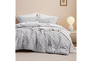 Bedsure Queen Comforter Set - Light Grey Bedding Essentials