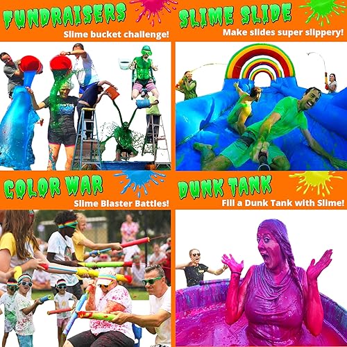 Miniatura 10 de Polvo de SLIME verde instantáneo Kit de 25 galones a granel Solo tienes que añadir agua Haz un baño o piscina de limo Mezcla 20 cubos grandes de 5