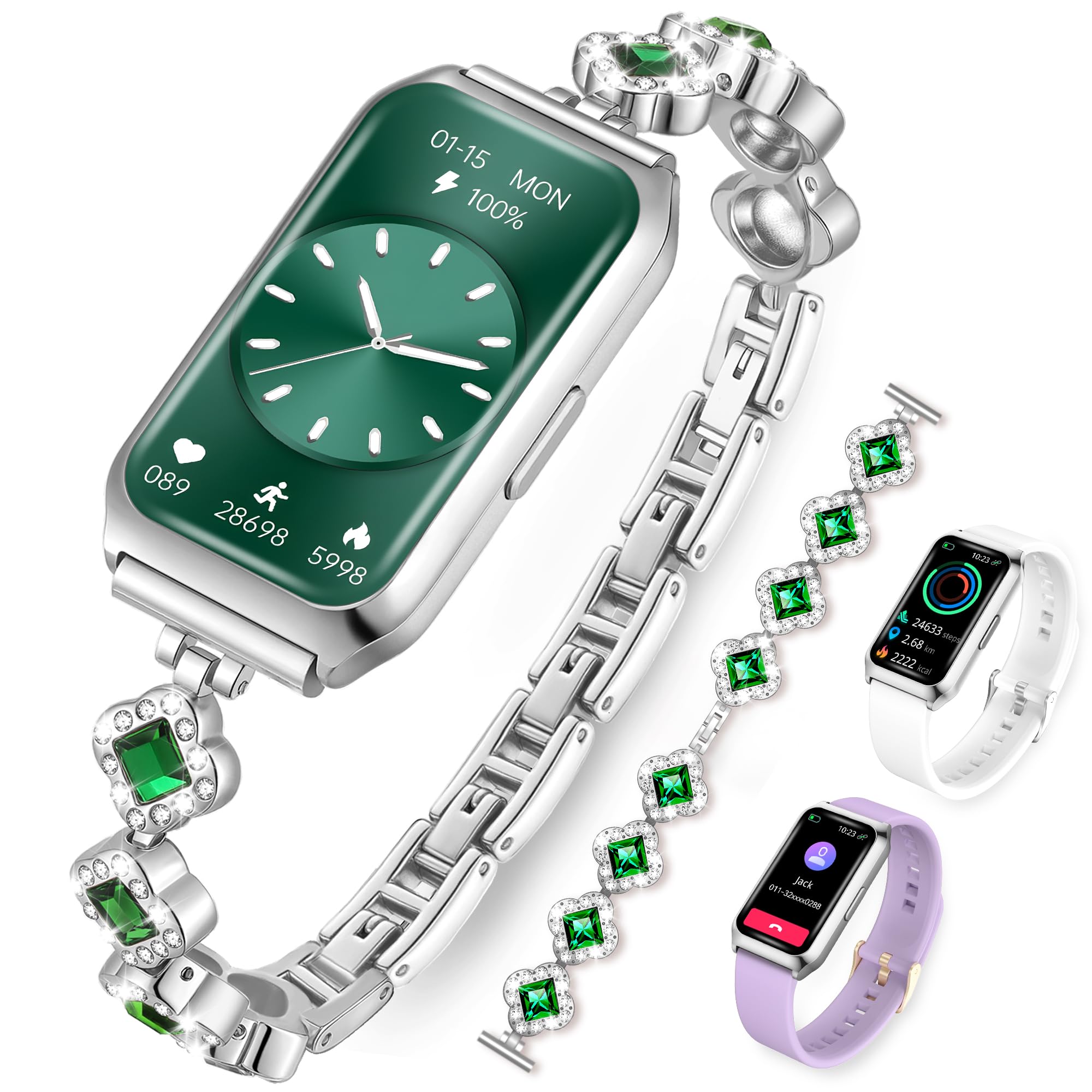 Smartwatch Donna Con Chiamate Bluetooth, Schermo 1,47'' HD, 130+ Sport, Battito, SpO2, Sonno, Ciclo Mestruale, IP68 – Compatibile Android E IOS