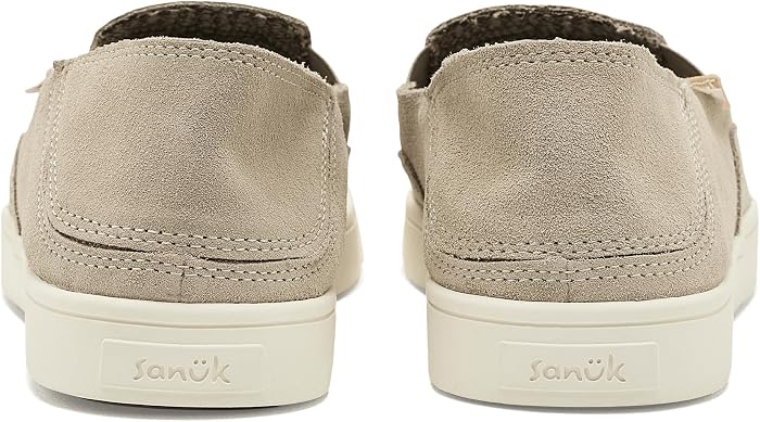 Женские кроссовки Sanuk Tydal Slip-On Leather, цвет: Бежевый — фото 4