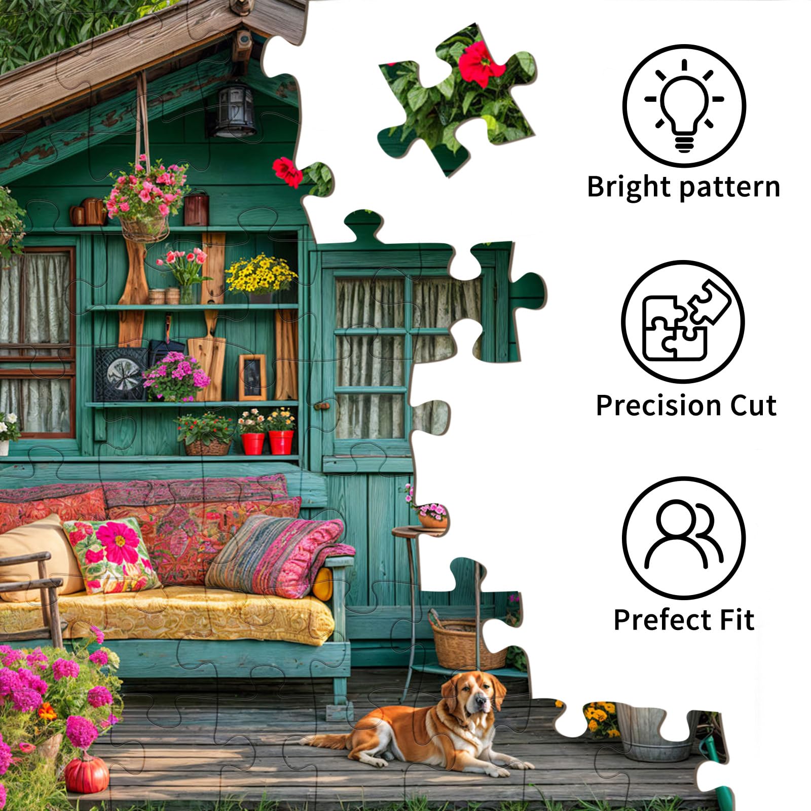 Amazon.com: TangMosaic 1000 Piece Puzzle for Adults, Flower House