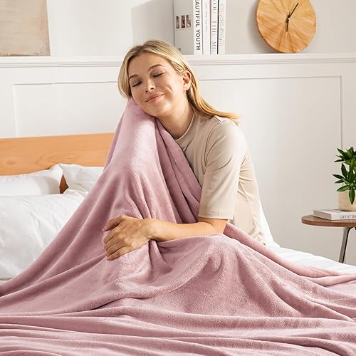 Miniatura 4 de Exclusivo Mezcla - Manta de felpa y franela aterciopelada para cama (tamaño grande), en varios tamaños y colores