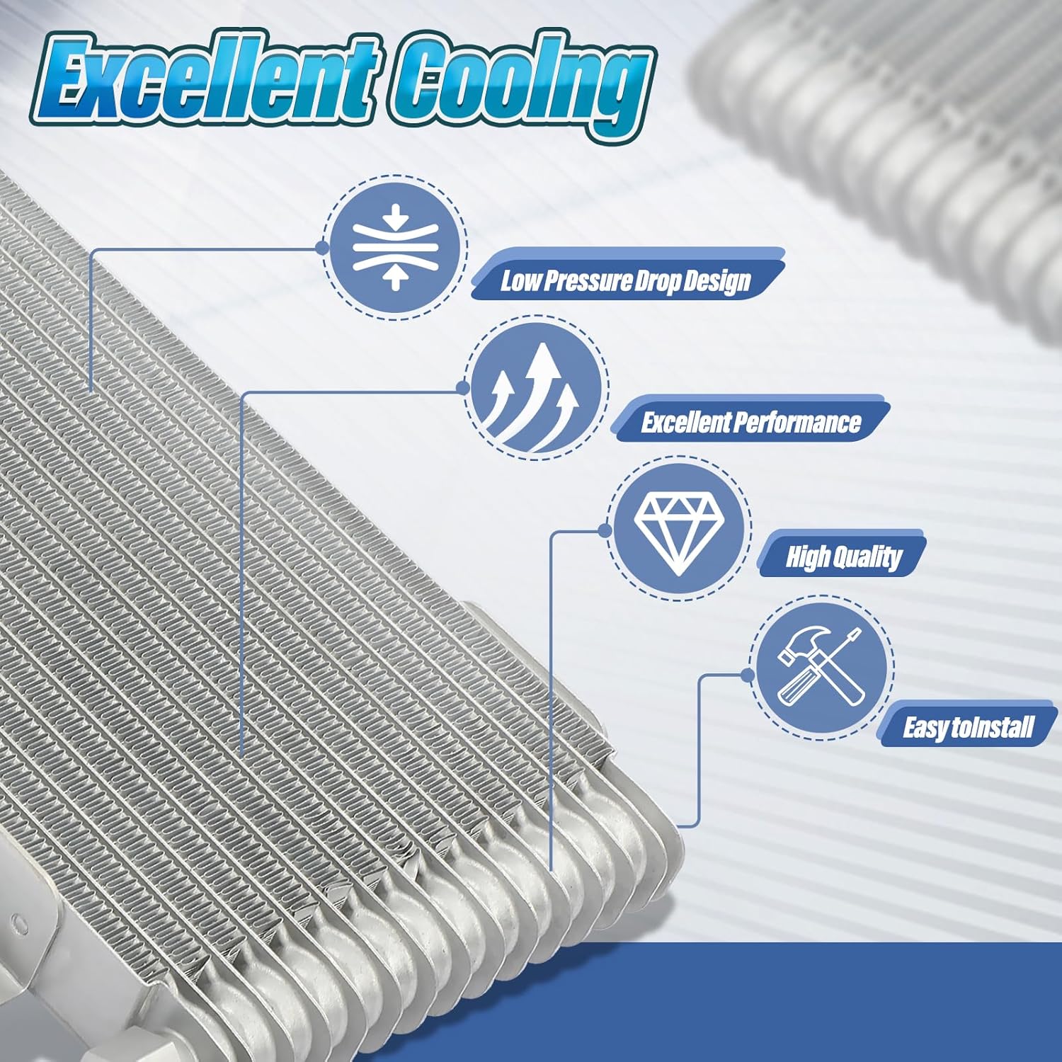 LPD47391 Transmission Oil Cooler Kit Fit for Heavy Duty 40,000 GVW Max Low Pressure | Towing Applications and Advanced Cooling Protection, Drop Trans Cooler with Mounting Hardware