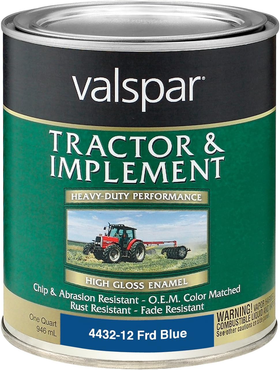 Valspar 443212 Ford Blue Tractor and Implement Paint 1 Quart