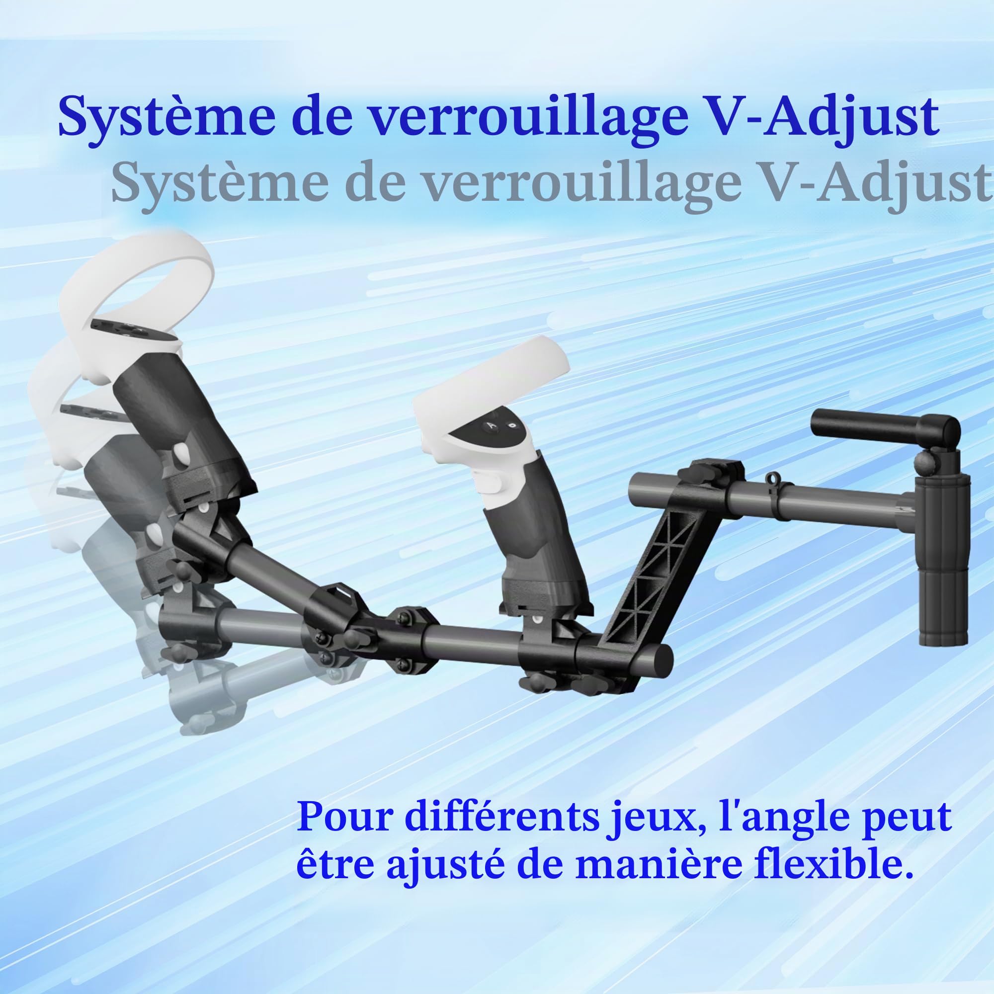 Porte-Pistolet magnétique VR pour Quest 2, Accessoires de contrôleur de Stock VR Compatible avec MetaQuest 2, Adaptateur magnétique léger et Amovible Quest2 (pour Quest 2)