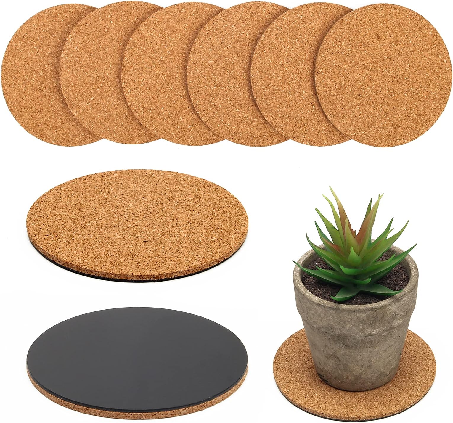 FoldTier 16 Pcs 4 Sizes Plant Saucer Plant Mat Cork