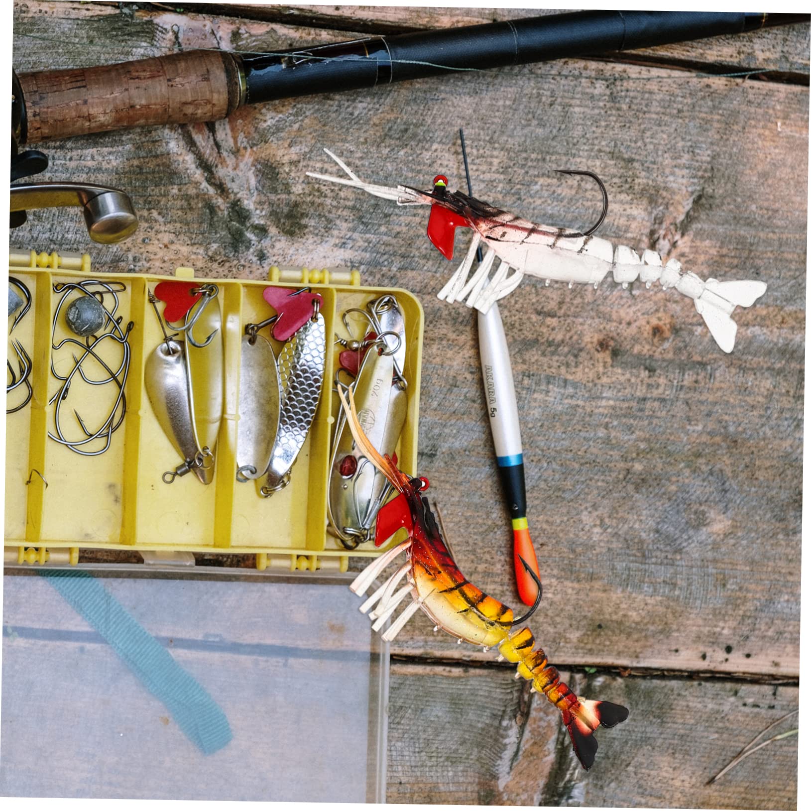 Mipcase Lot De 3 Leurres À Manivelle pour La Pêche Appâts Bioniques Outils De Pêche 5 Pièces X 3
