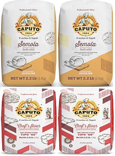 Harina Molino Antimo Caputo '00' + Harina de sémola (4 bolsas)