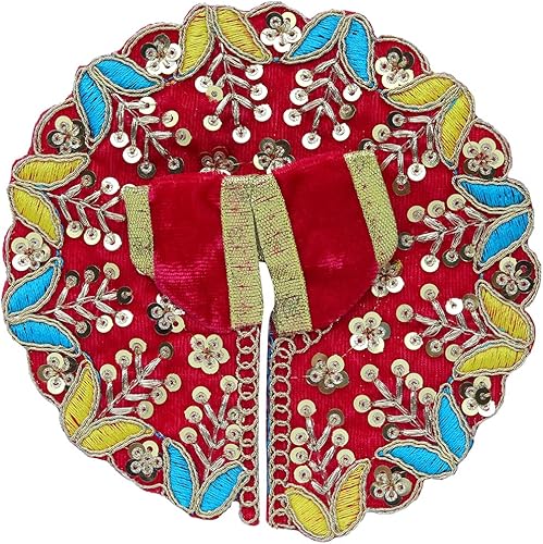 Aditri Creation Ladoo Laddu Gopal - Tela de vestir Bhagwan Poshak del dios indio Bal Krishna Dev Vastra para estatua de ídolo de metal (tamaño - 1