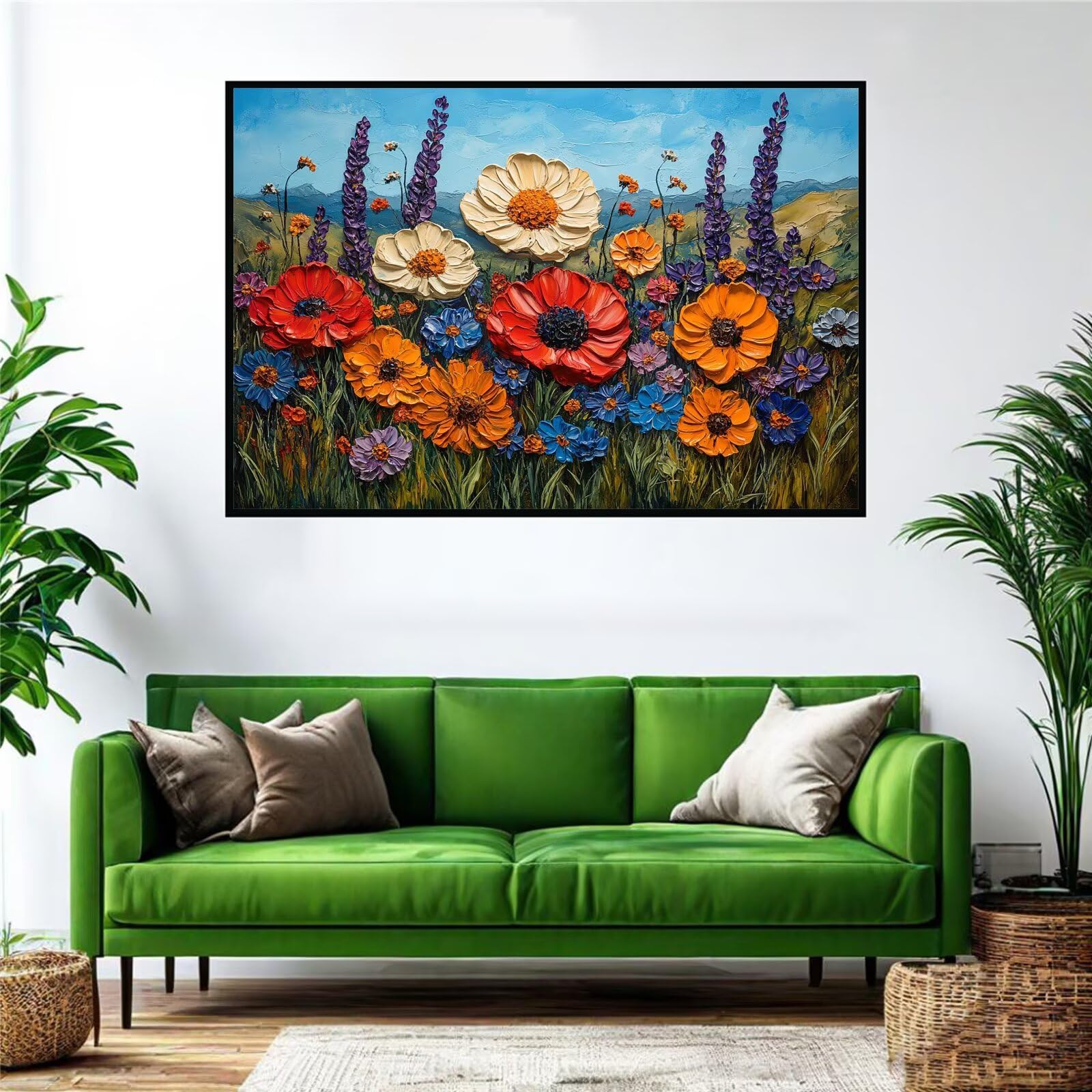 Couleur Puzzle 4000 Pieces Adultes Fleur Puzzles Classiques Panorama Bois Difficile Impossible Geant Jigsaw Jeu éducatif Défi Jouet pour Enfants et Adulte dès 14 Ans Cadeau Homme Femme Boxed P-154