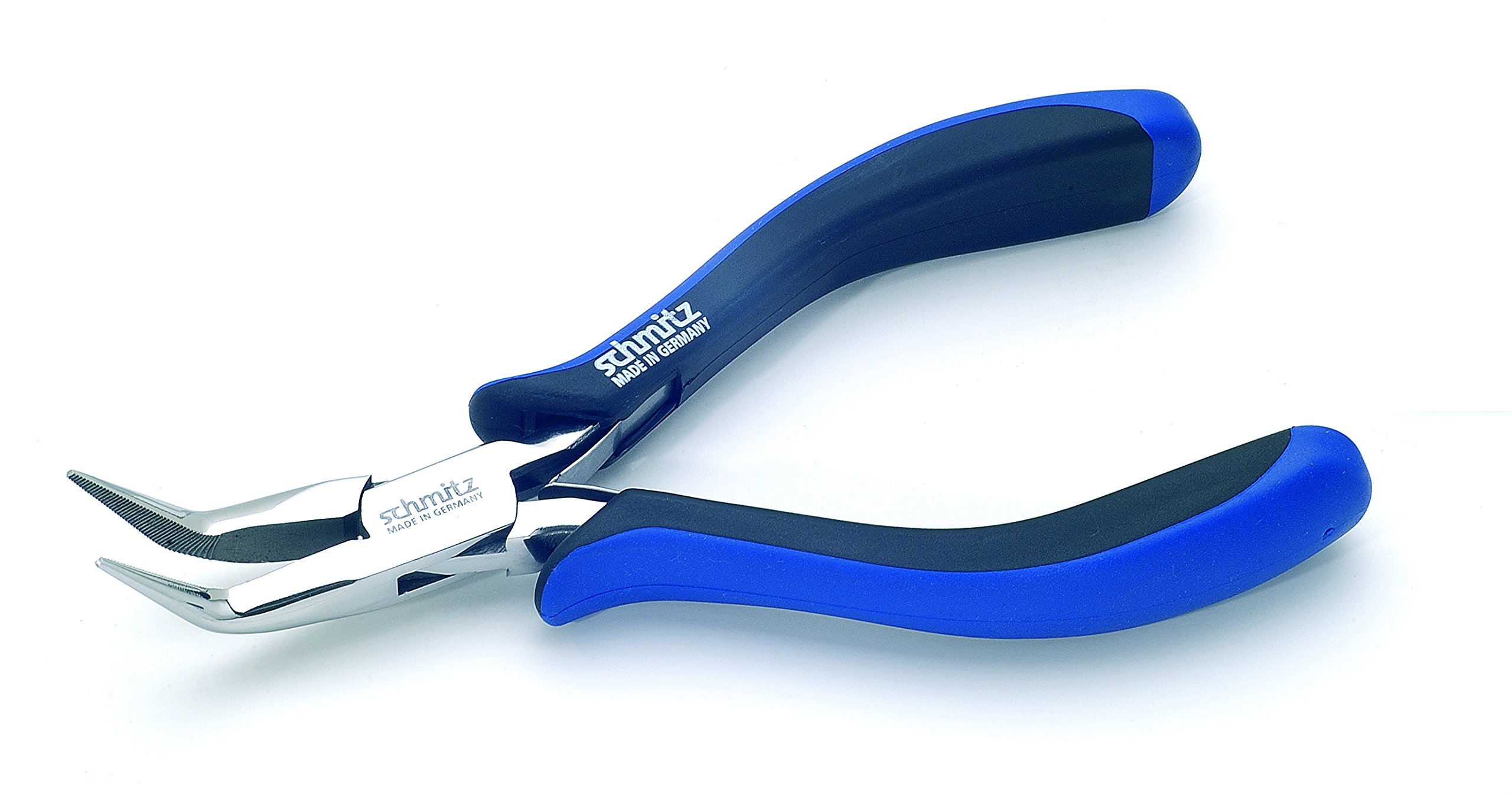 Pinze per becchi da 6,1/8'' | schmitz 4413HS22 | ganasce piegate, lunghe e lisce | ESD Safe - Dissipative | Strumento Hightech per professionisti | Made in Germany