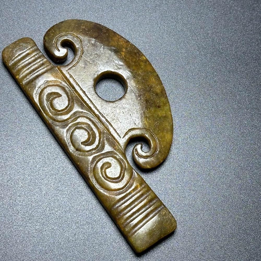 Collezione Antica Pietra di Giada Vecchi Oggetti Pendenti Ascia Ornamenti 2