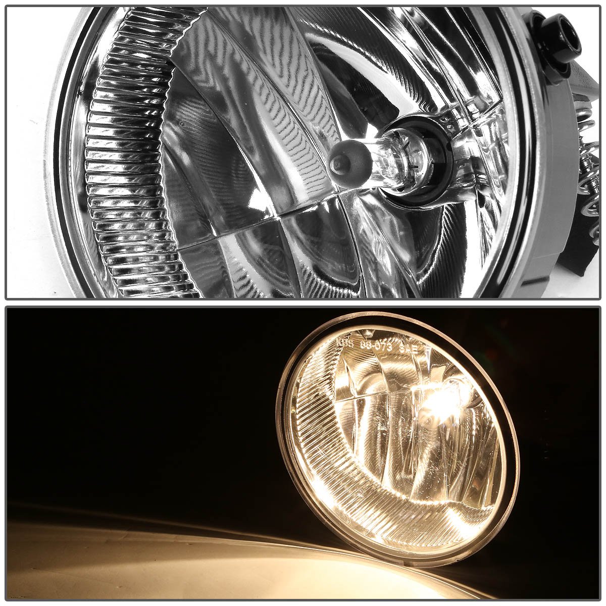 Auto Dynasty Compatible with Ford F150/Lincoln Mark LT Pair of Bumper Driving Fog Lights (Clear Lens)