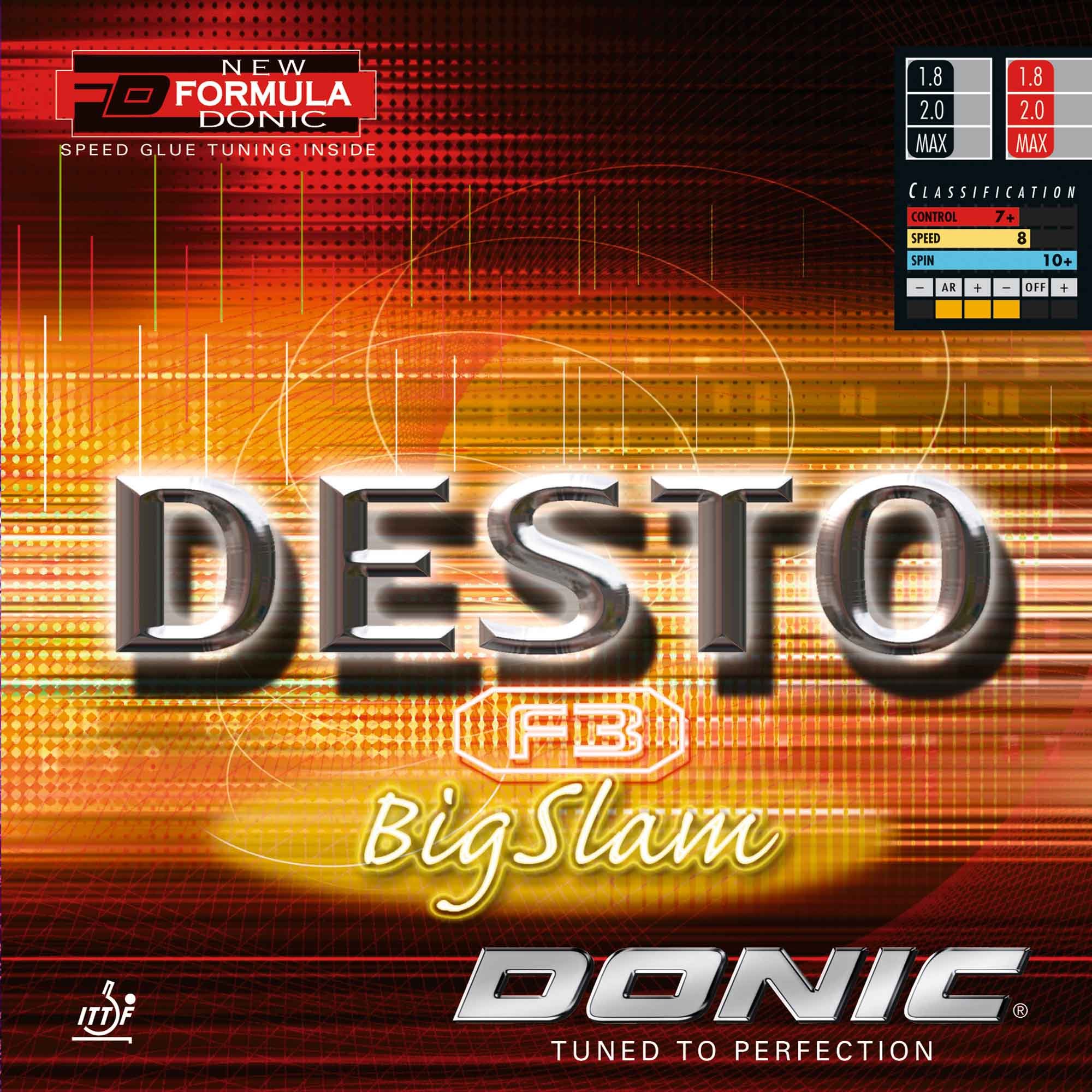 DONIC Desto F3 Big Slam Table Tennis Rubber, Colour - Red-image-32