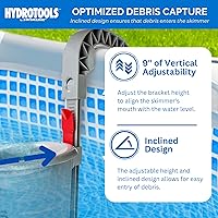 Vista 5 de Swimline HydroTools Kit colgante de limpieza de superficie para piscina elevada montado en la pared Limpia automáticamente, se adjunta a