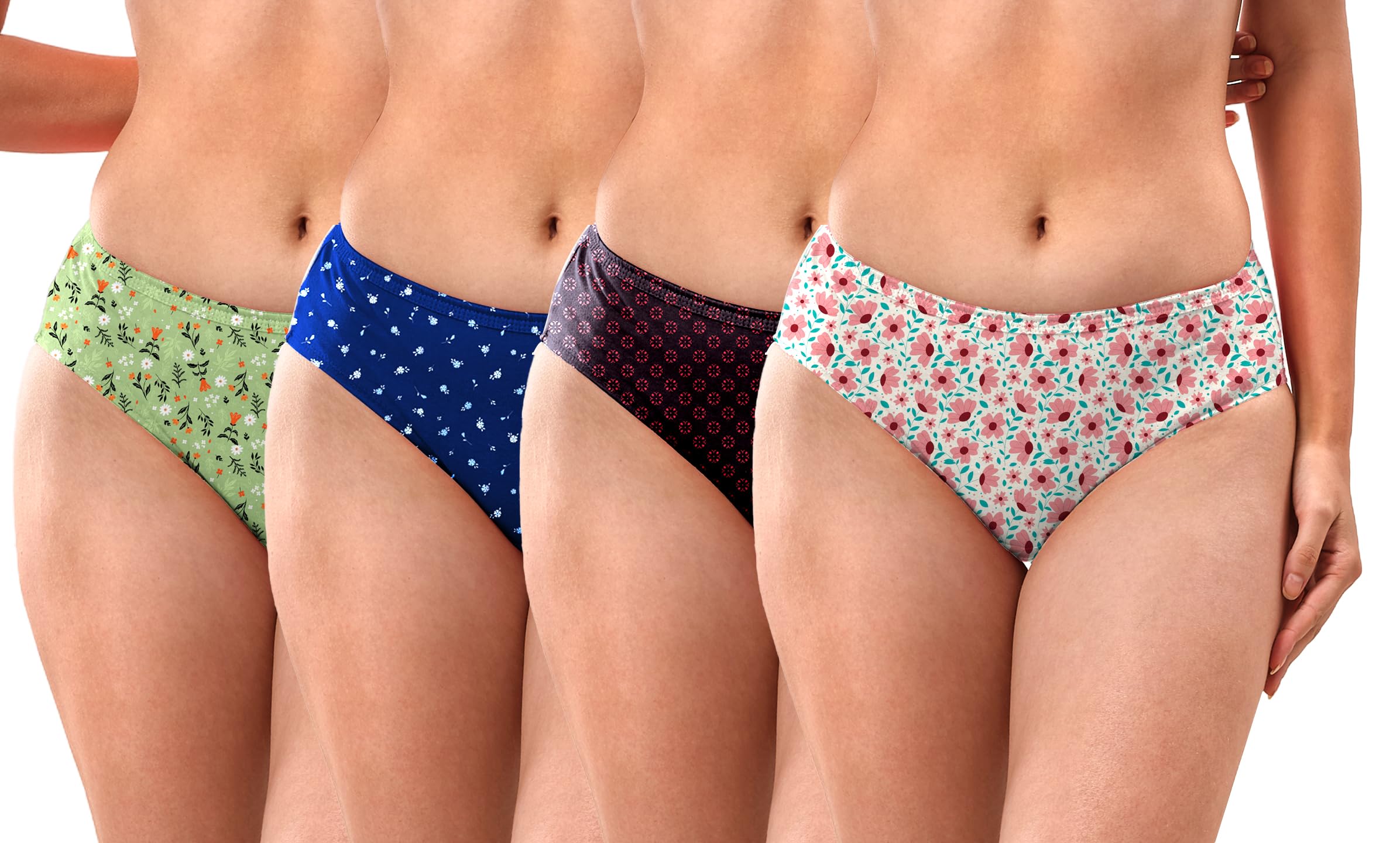 lyra Women's Cotton Inner Elastic Panty All Over Print Hipster Panties-picture-45