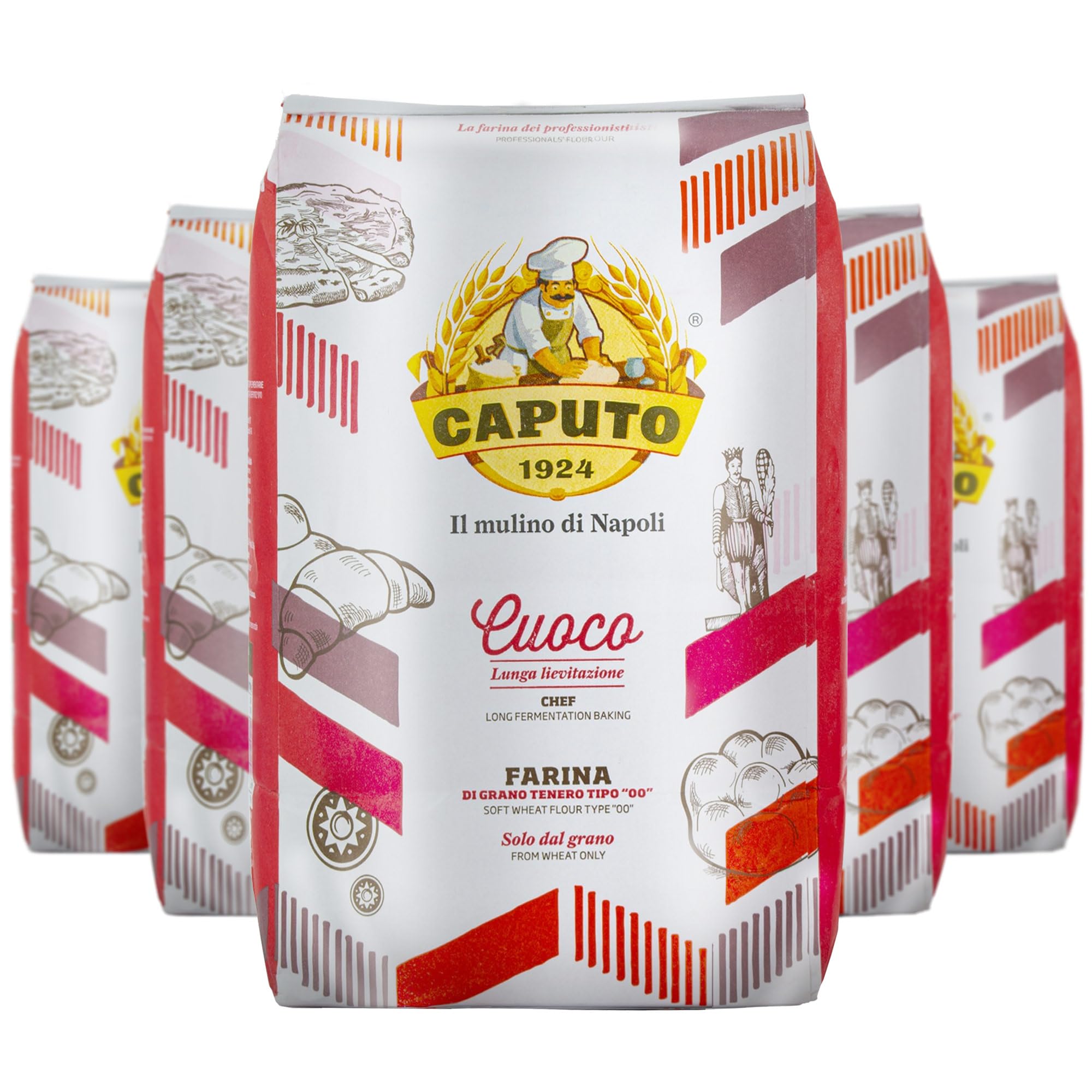 Colichef Farine Caputo Cuoco Type 00/5Kg (pack 5 x 1 Kg) - Caputo, la farine N°1 en Italie !
