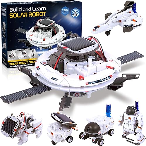 Kit de construcción de robot solar 6 en 1 para niños de 8 a 13 años, juguetes robóticos educativos para niños, kits de ciencia, juguetes STEM,