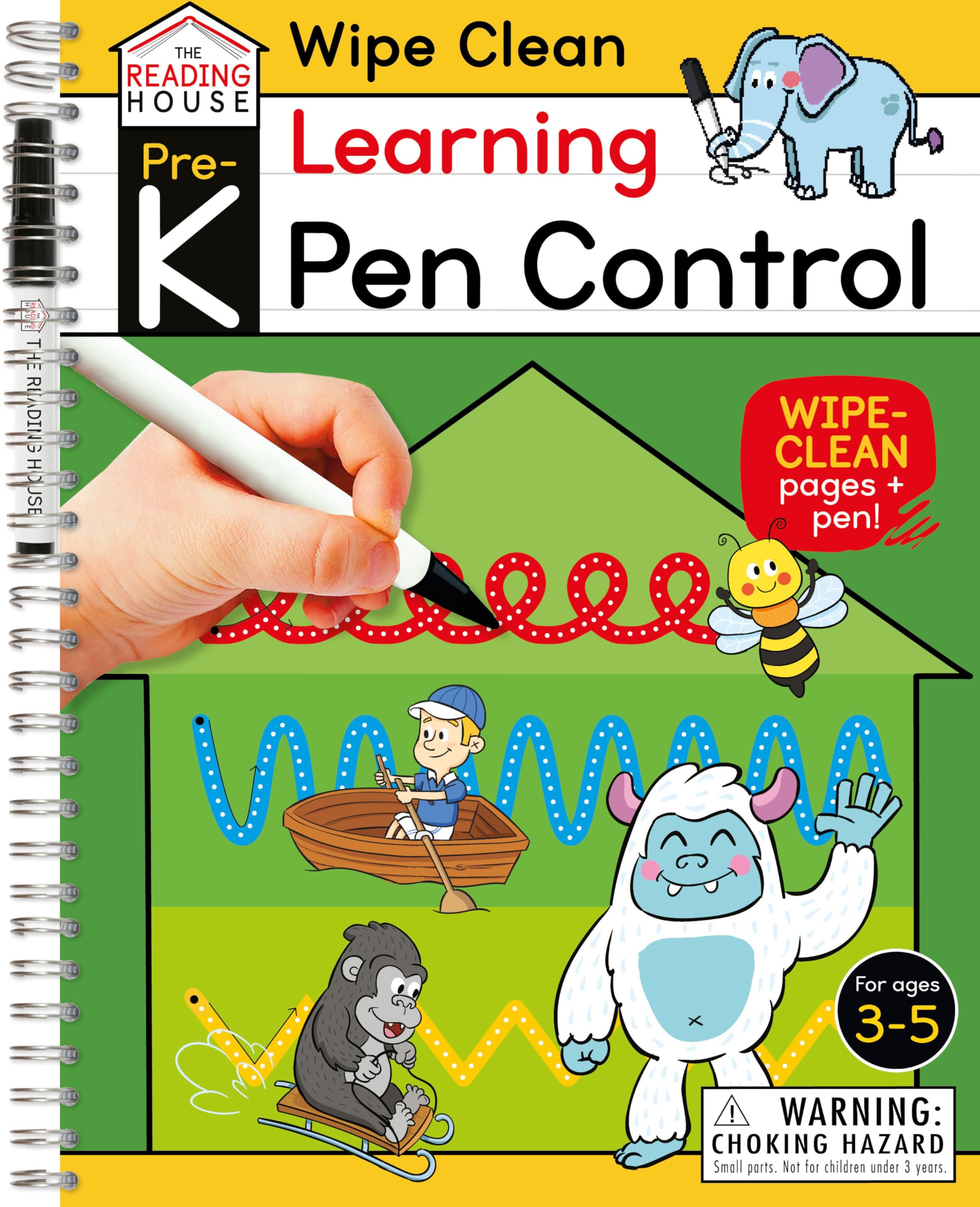 Learning Pen Control (Pre-K Wipe Clean Workbook): Preschool Wipe Off Activity Workbook, Ages 3-5, Letter Tracing, Number and Shape Formation, Learning ... and Handwriting Practice (The Reading House) Paperback – August 10, 2021