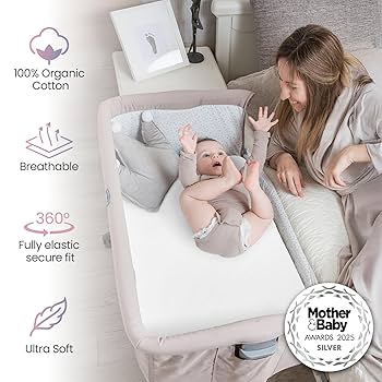 2 X Chicco Next To Me Crib Fitted Sheets (85 X 51 Cm) | Hypoallergenic, Ultra
