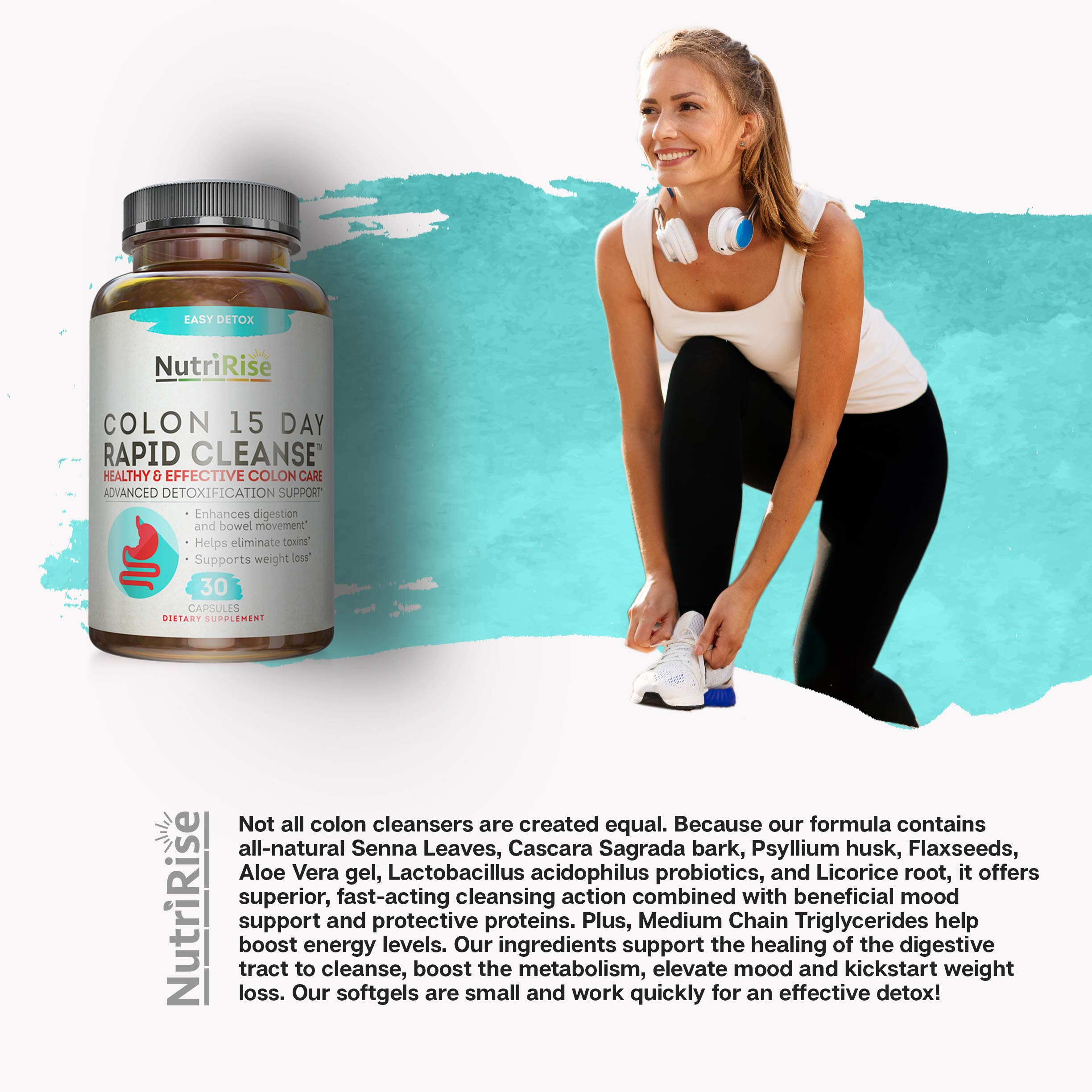 Colon Cleanser Detox for Weight Loss. 15 Day FastActing ExtraStrength