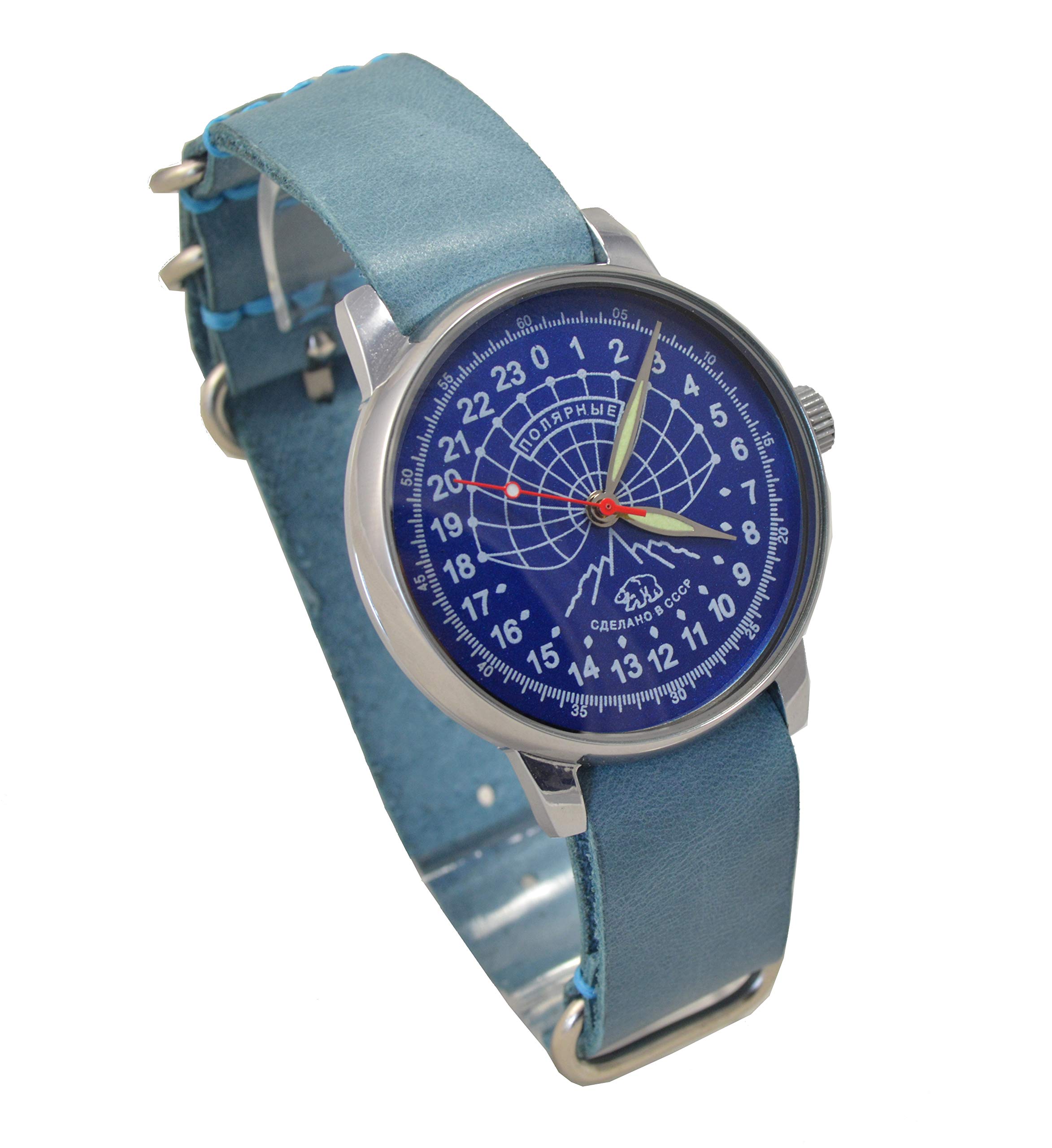 Raketa Vintage Limited Polar Mens Watch 24 Hours Antarctica Original Petrodvorets Mens Gift