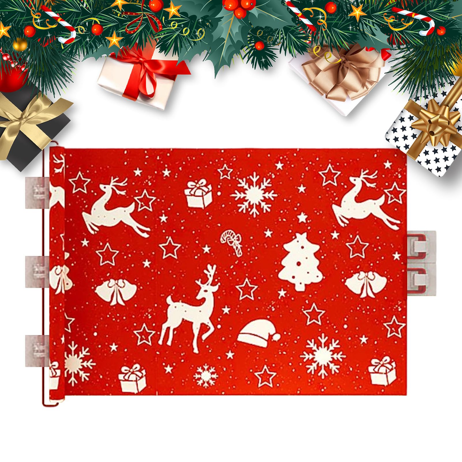 Puerta para Mascotas Decoración Navideña Sin Taladro Retráctil | Barrera Ancha Para Perros Puerta Para Escaleras Para Gatos Pasillo Escalera Dormitorio