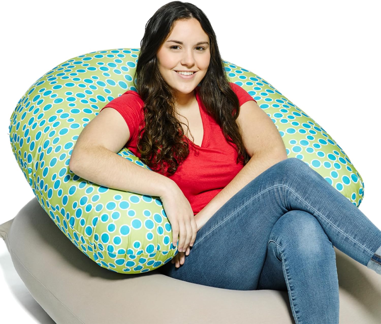 Yogibo Zoola Outdoor Support Pillow, U-Shaped Backrest with Arms, Provides Excellent Lift and Comfort, Water Resistant Patio Furniture, Summer