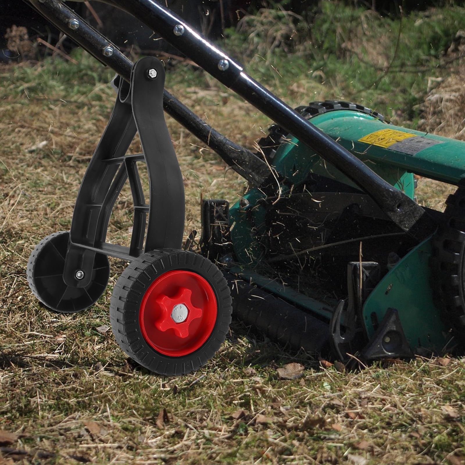 iplusmile Rueda de Soporte para Cortacésped de Goma Capacidad de Carga Grande y Facilita el Trabajo para Jardín Resistente y Duradera
