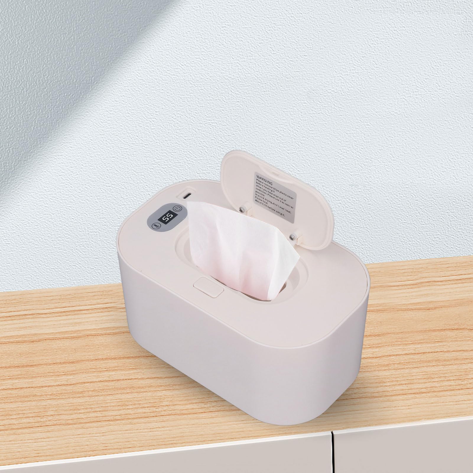 Baby-Feuchttuchwärmer, Schnelle Erwärmung, Konstante Temperatur, Feuchttuchspender, Tragbarer USB-Wischtuchwärmer Neugeborene