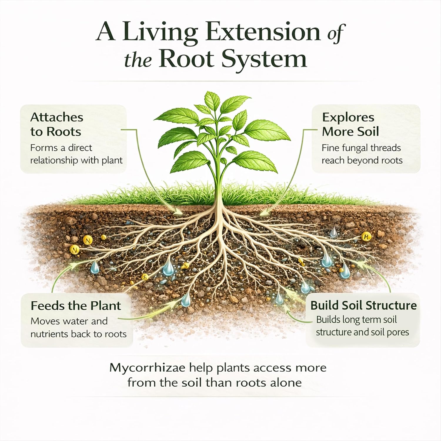 Mycorrhizal Fungi OMRI Organic Root Enhancer for Plant Success, Super Potent 20 Strain ECTO and ENDO Blend for Trees, Vegetables and Houseplants, Beneficial Bacteria Included Treats 3,000 Plants