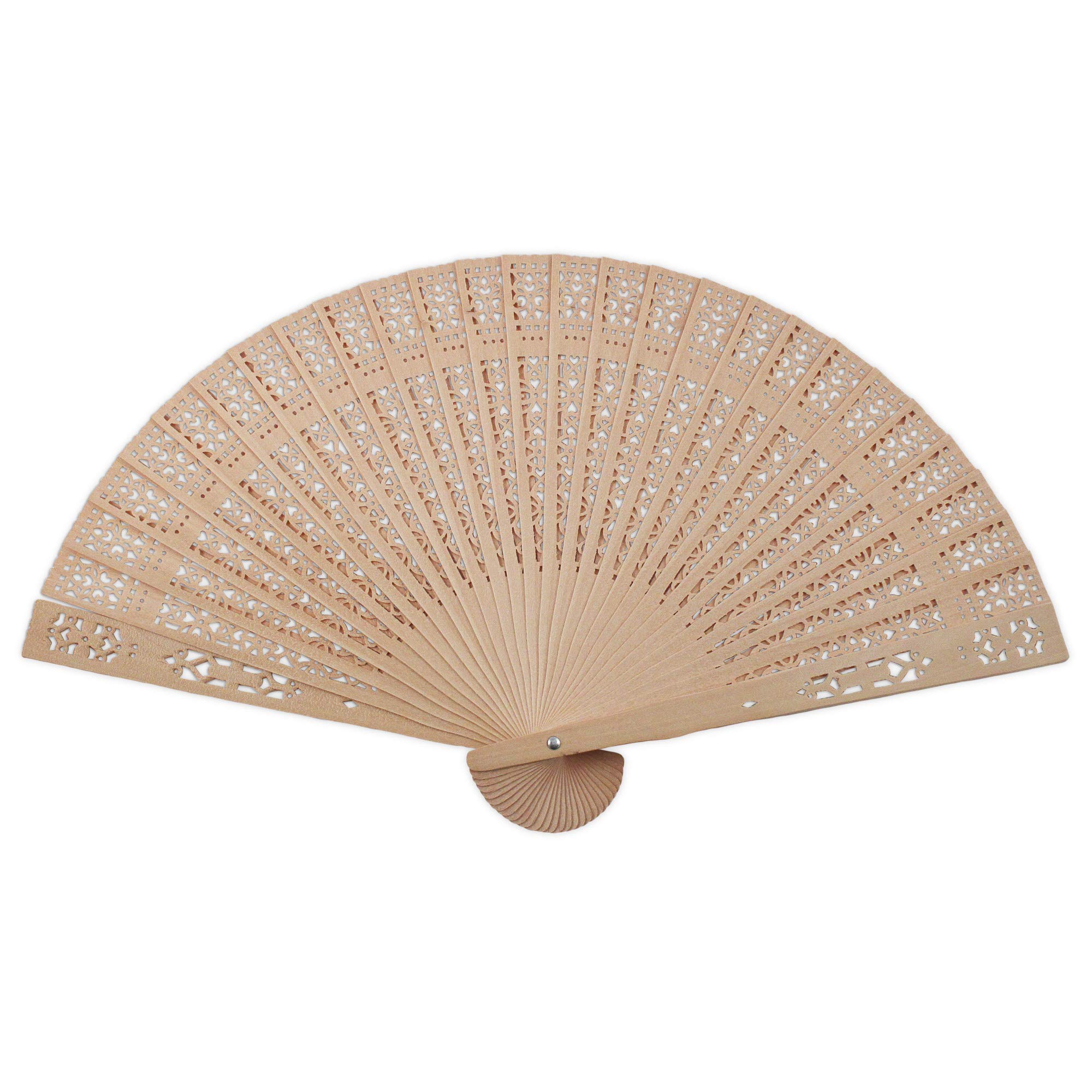 Weddingstar Folding Hand Fan Sandalwood 2 Pack
