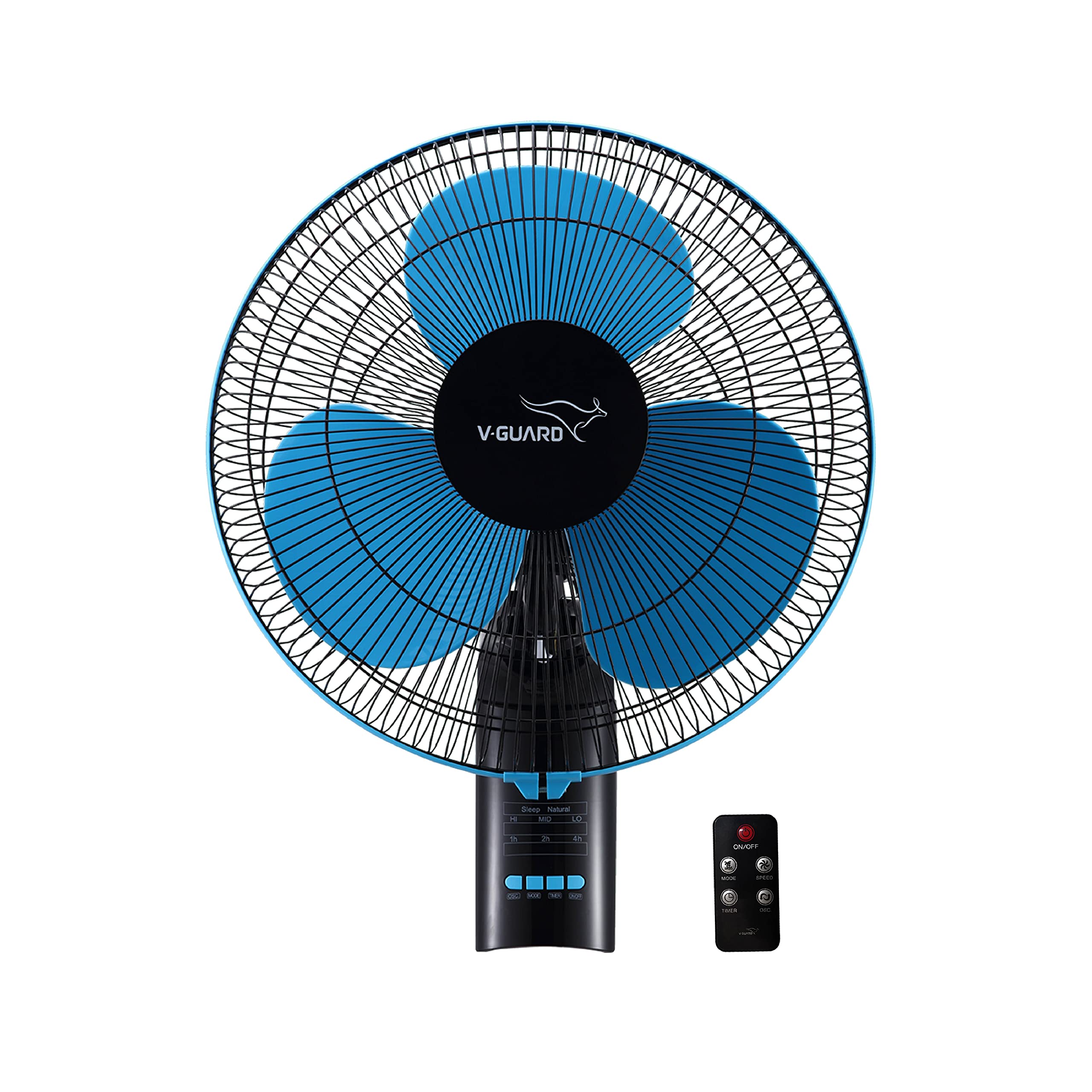 V-Guard Esfera PLUS RW 16 Wall Fan for Home with Remote Control | 3 Speed Controls, Inbuilt Timer | Powerful 100% Copper Motor | Corrossion-Resistant Metal Grill | Sweep 40 cm (Blue Black) (B09CZ1YMJB) Amazon Price History, Amazon Price Tracker