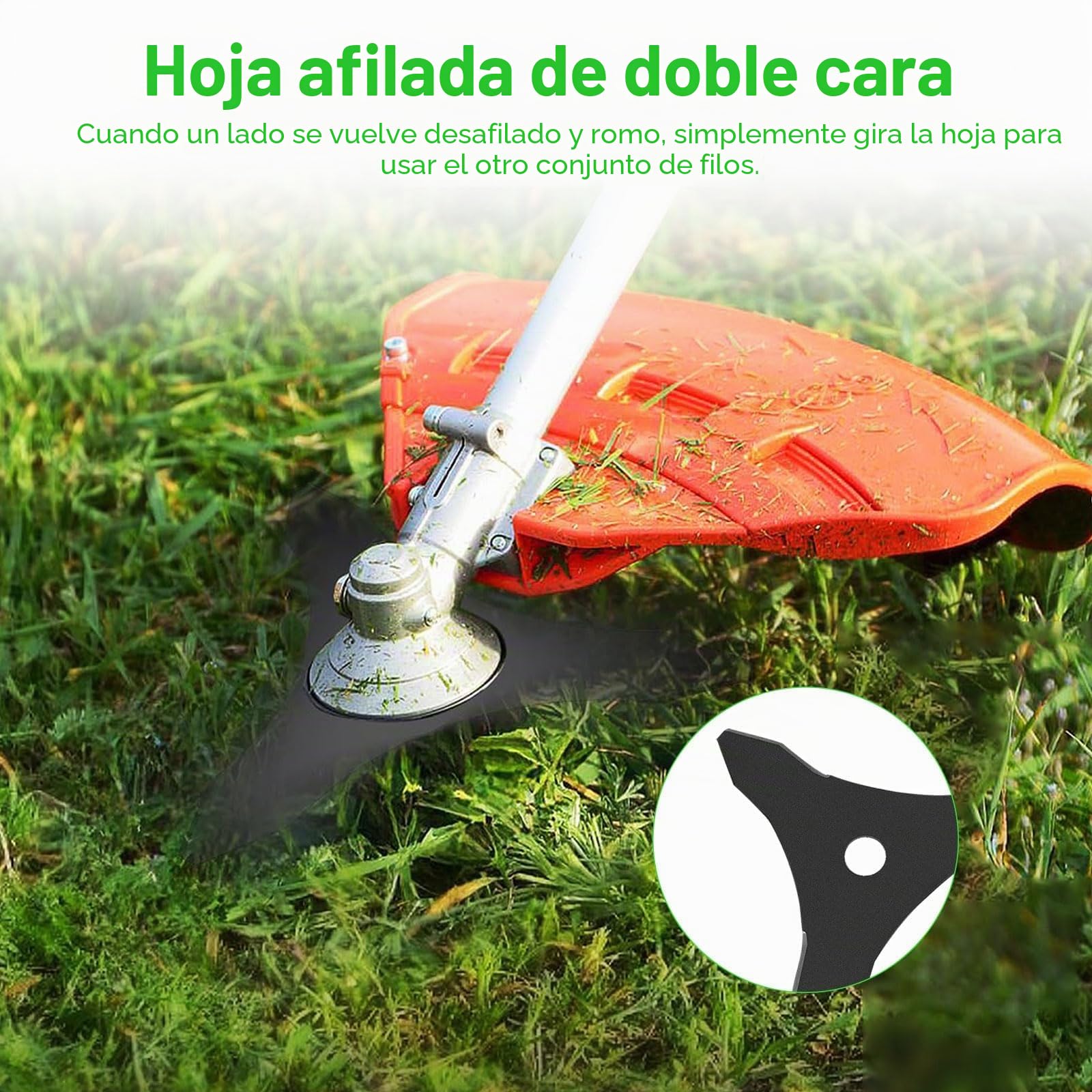 2 Piezas Cuchilla Desbrozadora, 3 Dientes Disco Desbrozadora Acero al Manganeso, Diámetro del Orificio 25,4 mm, Ligero y Delgado, Para Césped y Malezas (No Adecuado para Ramas Duraderas)