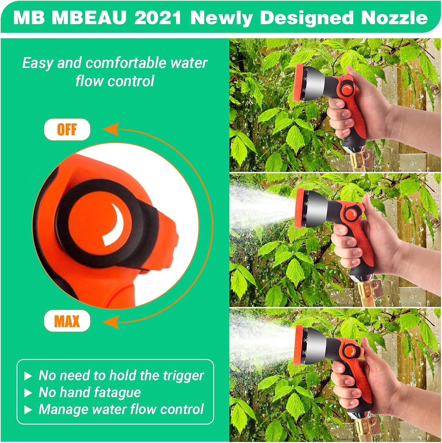 Expandable Garden Hose 30(25+5)ft, Flexible Water Hose with 10 Function Nozzle, 4-Layer Latex Core and 3/4" Solid Brass Connectors, Durable No Kink Lightweight Retractable Water Hose for Yard : Everything Else