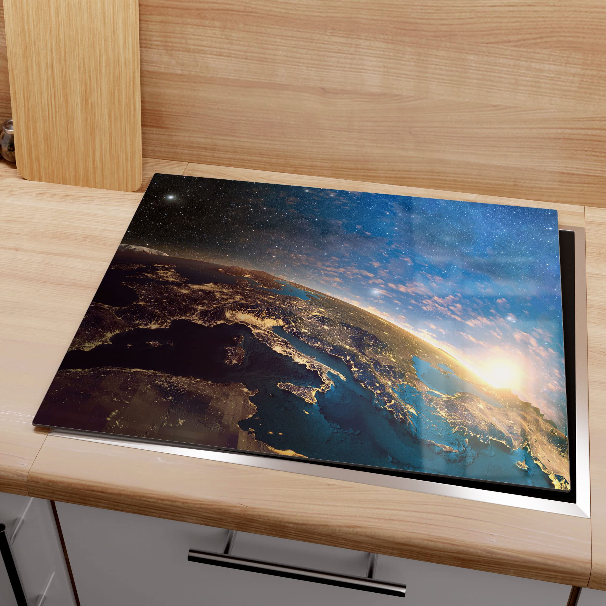 DEQORI Herdabdeckplatte Glas | einteilig 60x52 cm | Motiv Lebensmittel Arrangement | Ceranfeld Abdeckplatte für Küche | Herd-Abdeckung universal | Glasplatte & Schneidebrett für Kochplatten DEQORI Herdabdeckplatte Glas | einteilig 60x52 cm | Motiv Lebensmittel Arrangement | Ceranfeld Abdeckplatte für Küche | Herd-Abdeckung universal | Glasplatte & Schneidebrett für Kochplatten