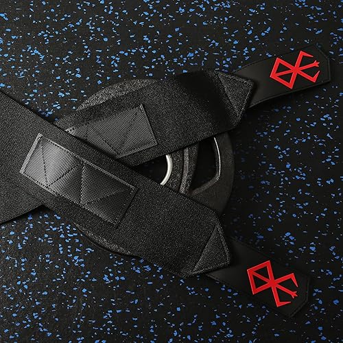 Miniatura 5 de Muñequeras de anime Berserk para hombres de levantamiento de pesas, muñequeras de gimnasio con bucle para el pulgar, protege el dolor de muñeca,