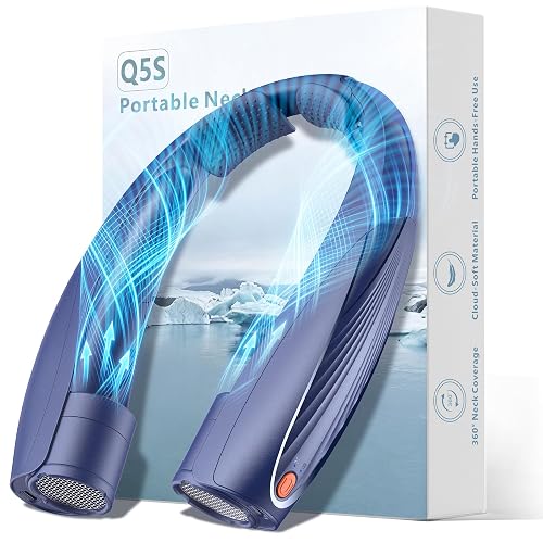 Portable Neck Fan, 6000mAh Personal Fan, 360ยฐ Cooling Rechargeable Wearable Fan