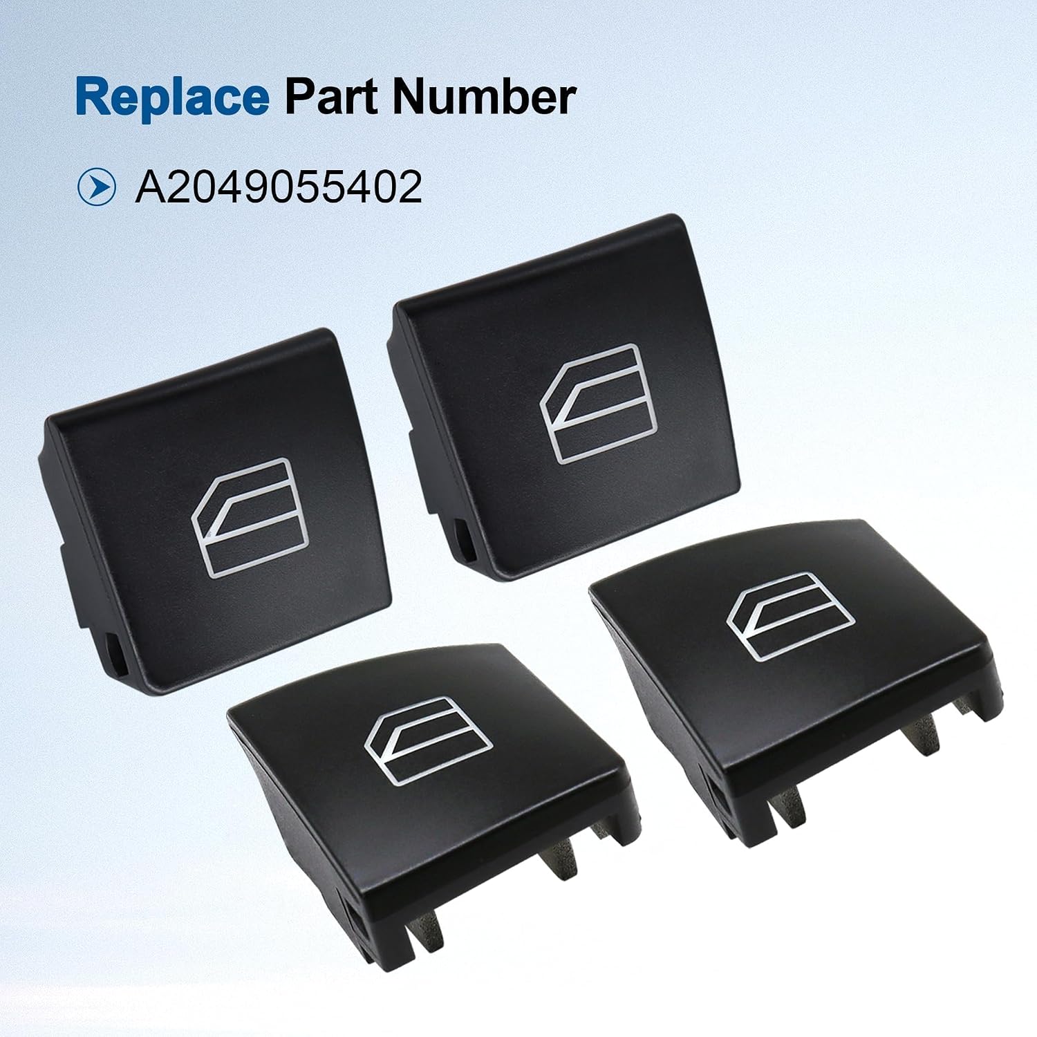 4Pcs Front Driver Window Switch Button Cap Fit for Mercedes-Benz C-Class E-Class GLK W204 W212 E220 C180 C200 C220 C300 C250 W166 Driver Side Front Left Repair Kit Replace A2049055402