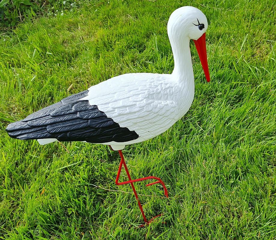 Figura ozdobna BOCIAN ŚREDNI H: 75 cm ogrodowa
