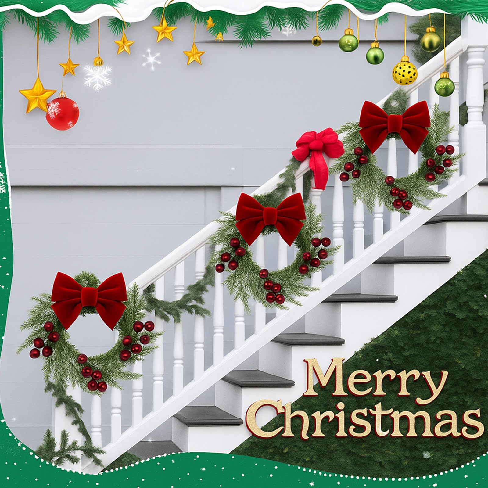 Lot de 8 anneaux de bougie de Noël artificiels avec baies rouges et pommes de pin - Décoration de table de Noël pour porte d'entrée