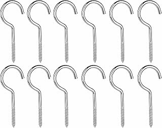 12 Pc Heavy Duty Large Screw Eye Utility Hooks 3-1/2