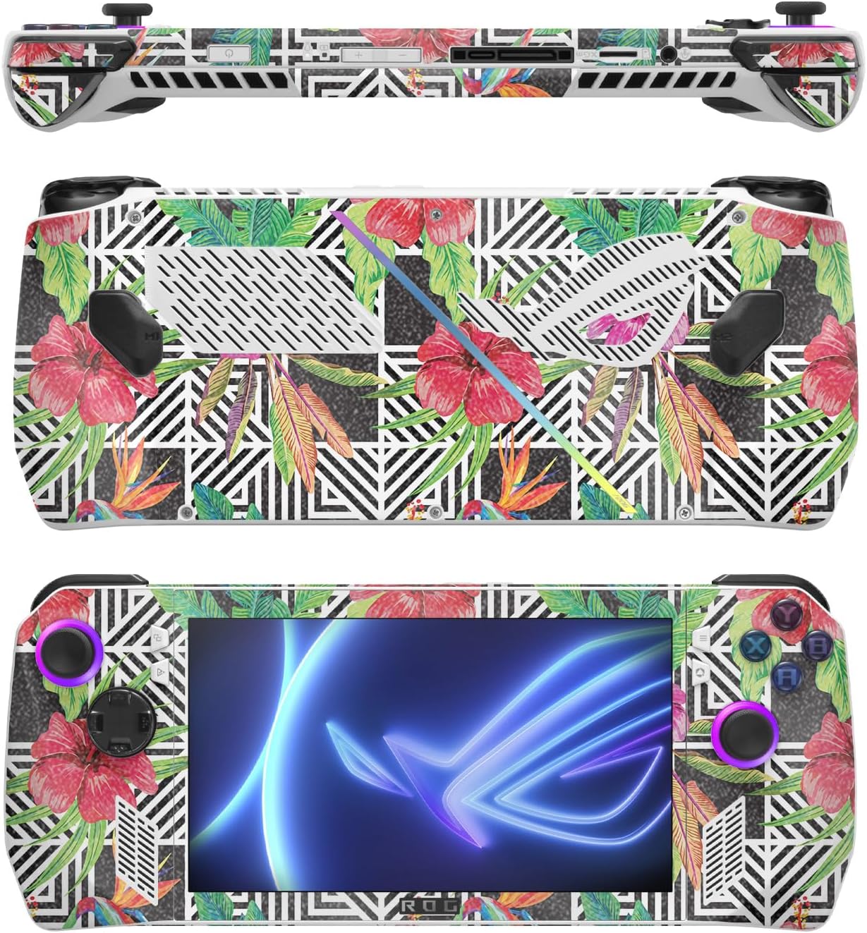 MightySkins Glossy Glitter Skin Compatible with Asus ROG Ally - Pink Melt | Protective, Durable High-Gloss Glitter Finish | Easy to Apply, Remove, and Change Styles