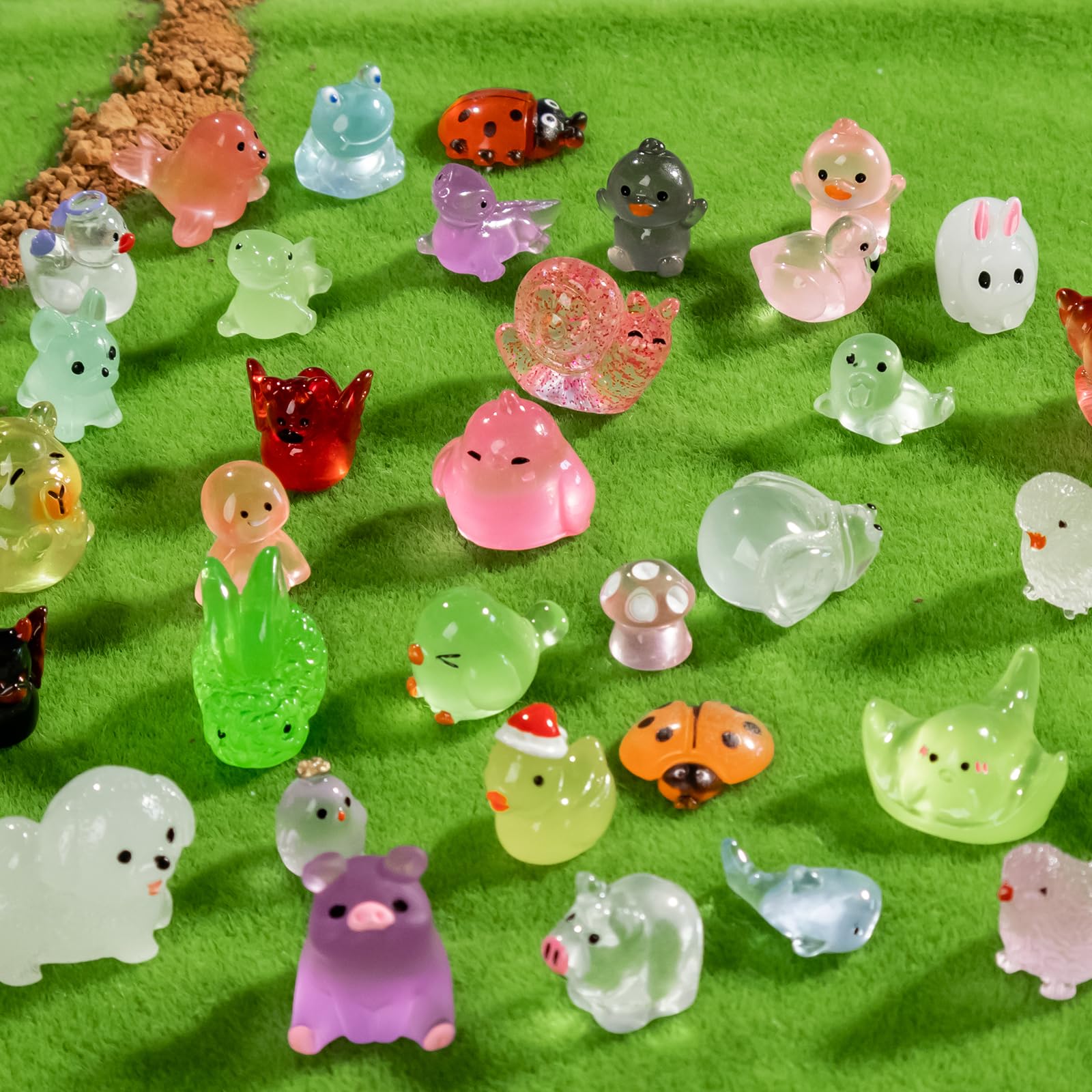210 stili mini animali in resina 210 pezzi varietà piccoli animali figure in miniatura piccole figurine sfuse per micro giardino fatato accessori paesaggistici nascondere decorazione acquario
