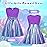 HenzWorld Mermaid Dress up for Girls 4-6 Princess Mermaids Dress Little Girl Mermaid Costume Cosplay Party Birthday Outfit Clothes Princess Dress up for Girls 4-6