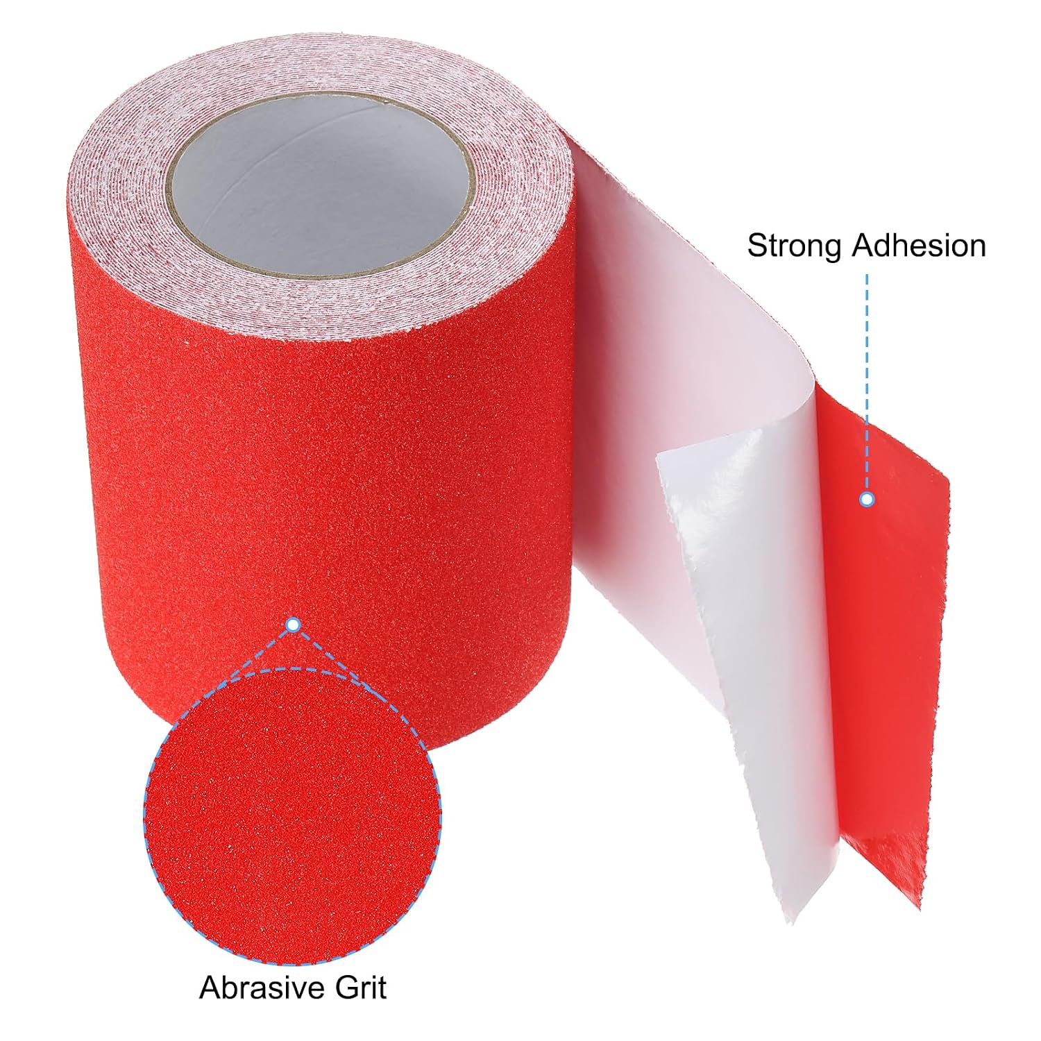 PATIKIL 6 Inch x 33 Ft Anti Slip Traction Tape, Non-Slip Grip Tape Non Skid Tread Safety Tape for Stairs Steps Scooter Deck, Red