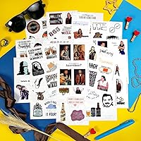 Vista 6 de BulbaCraft 100 piezas de pegatinas de cantantes country - Mercancía de música country, pegatinas impermeables de música para fundas de teléfono