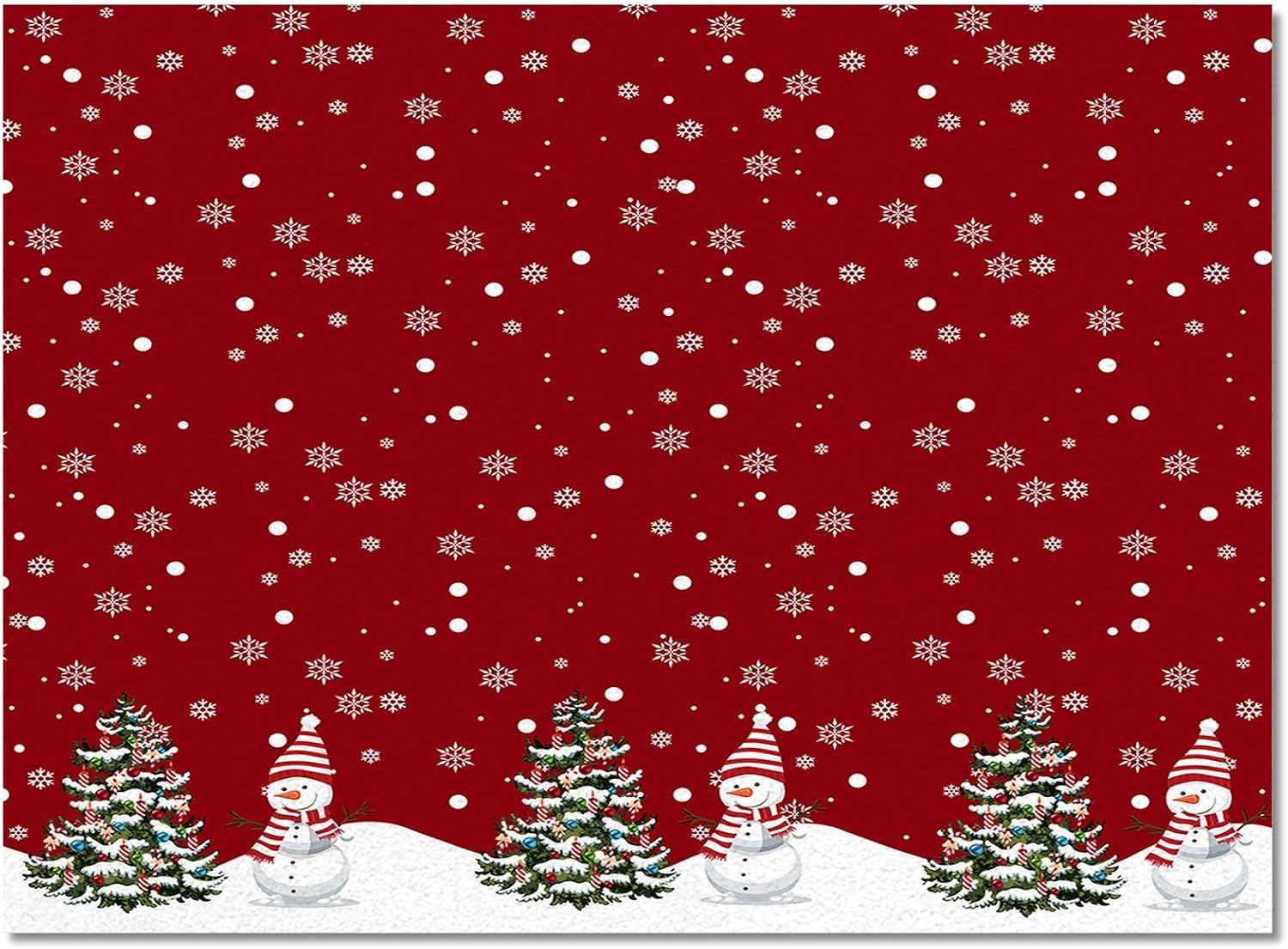 Area Rug 2x3 Feet, Winter Snowflake Xmas Tree Christmas Snowman Rug, Rugs for Living Room Decor Bedroom Decor Kids Room, Non-Slip Living Room Rugs, Comrft Carpet Washable Rug