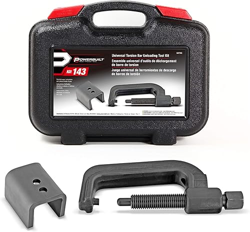 Miniatura 8 de Powerbuilt 648603 - Kit de herramientas para compresor de muelles helicoidales, 5 piezas, resortes helicoidales rectos o curvos, amortiguadores