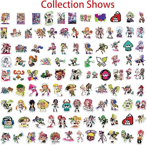 Miniatura 2 de Pounchi Calcomanías de juego Splash (100 unidades), calcomanías de juegos de dibujos animados, mercancía, regalos para suministros de fiesta,